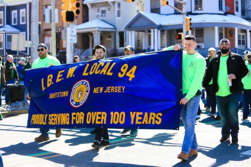 Local 94 marching unit in the Jersey City St. Patrick’s Day parade